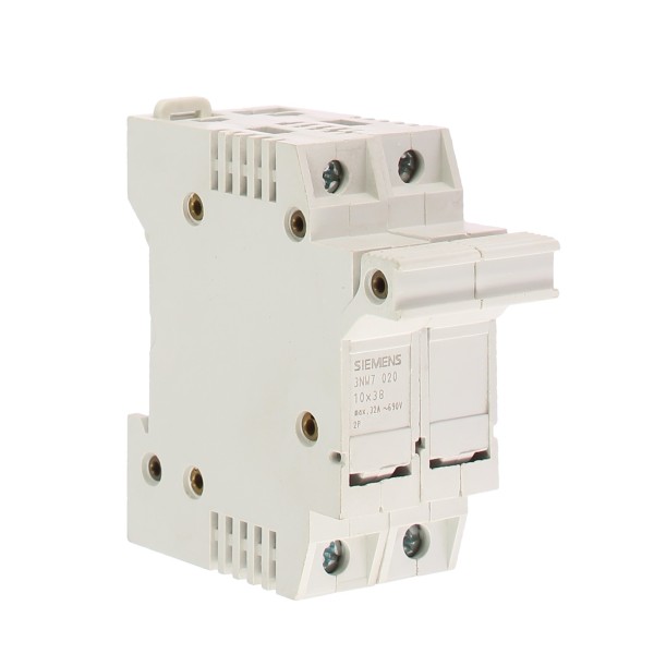 Siemens 3nw7020 seccionador base para fusibles cilindro 10x38 2p 25a 690v